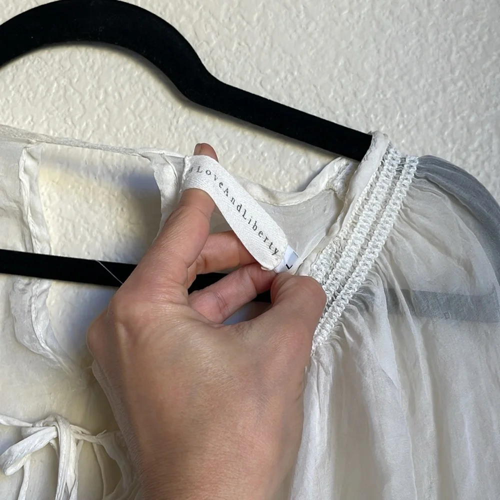 4love and liberty sheer embroidered top - Picture 4 of 5